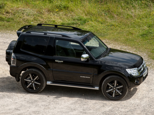 Обои картинки фото автомобили, mitsubishi, barbarian, 2014г, темный, swb, shogun