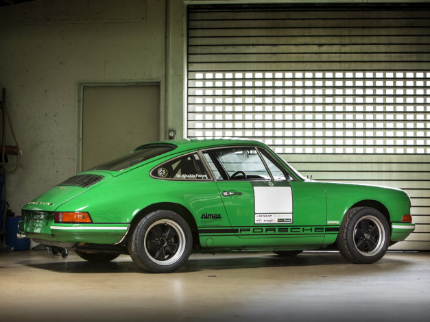 Обои картинки фото автомобили, porsche, зеленый, 911, coupe, 2-2, s-t