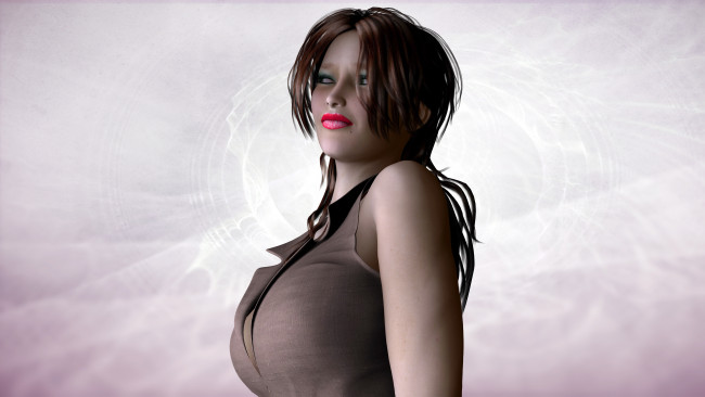 Обои картинки фото 3д графика, люди , people, взгляд, девушка