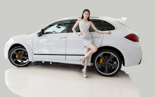 Обои картинки фото автомобили, авто с девушками, девушка, автомобиль, азиатка