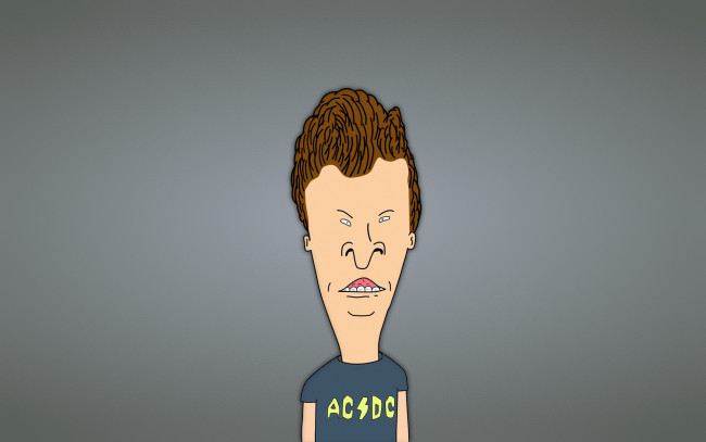 Обои картинки фото рисованные, минимализм, бивис, и, батт-хед, beavis, and, butt-head, пельмень, чувак