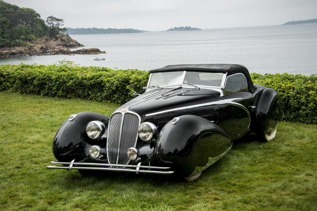 Обои картинки фото delahaye 135m figoni et falaschi,  1948, автомобили, классика, автопробег, выставка, автошоу