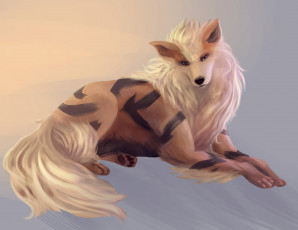 Картинка аниме pokemon arcanine kastraz арт фон покемон