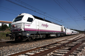 Картинка техника поезда состав локомотив рельсы дорога железная