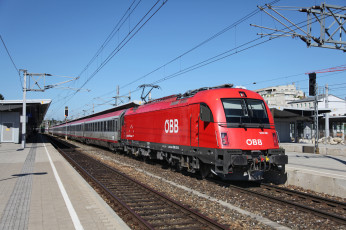 Картинка техника поезда состав локомотив рельсы железная дорога