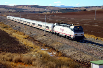 Картинка техника поезда состав локомотив рельсы железная дорога