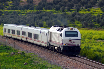 Картинка техника поезда железная дорога рельсы локомотив состав