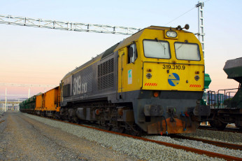 Картинка техника поезда железная локомотив рельсы дорога состав