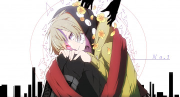 Картинка аниме kagerou+project руки цветы взгляд мужчина арт hakyu rexxx kano shuuya kagerou project