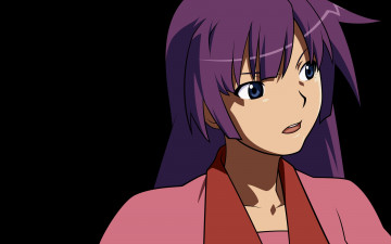 Картинка аниме bakemonogatari форма senjougahara hitagi фон взгляд девушка