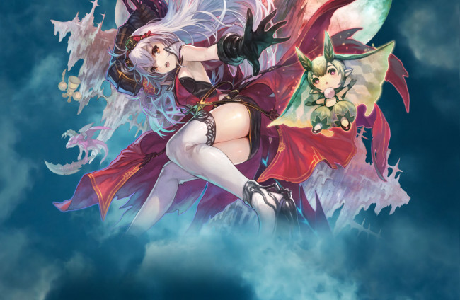 Обои картинки фото аниме, животные,  существа, существо, девушка, арт