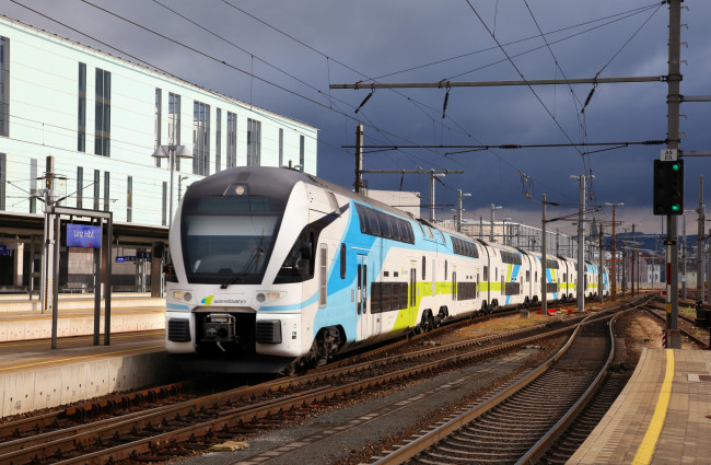 Обои картинки фото техника, поезда, состав, локомотив, рельсы, железная, дорога