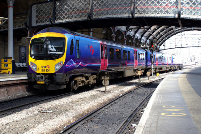 Обои картинки фото техника, поезда, локомотив, рельсы, железная, дорога, состав