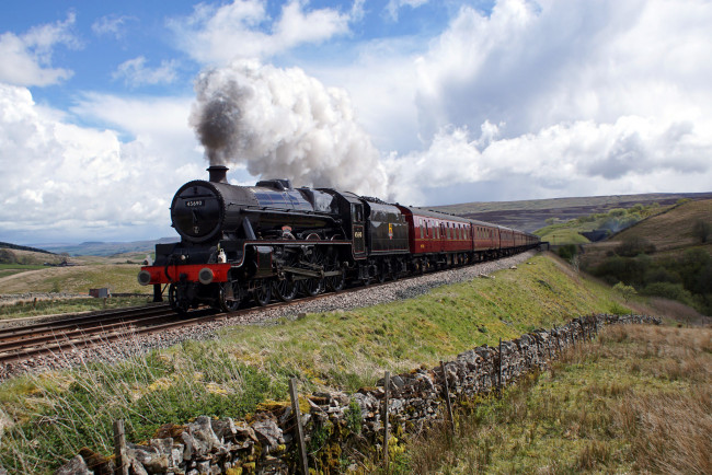 Обои картинки фото техника, паровозы, дорога, железная, паровоз, рельсы