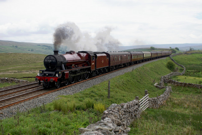 Обои картинки фото техника, паровозы, паровоз, рельсы, дорога, железная