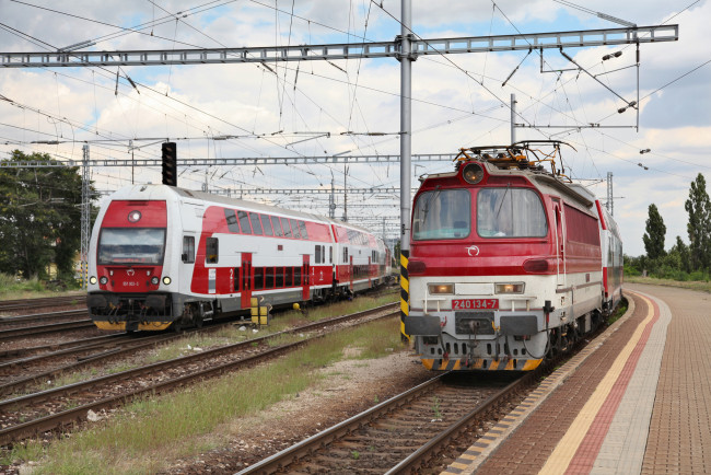 Обои картинки фото техника, поезда, состав, локомотив, рельсы, дорога, железная