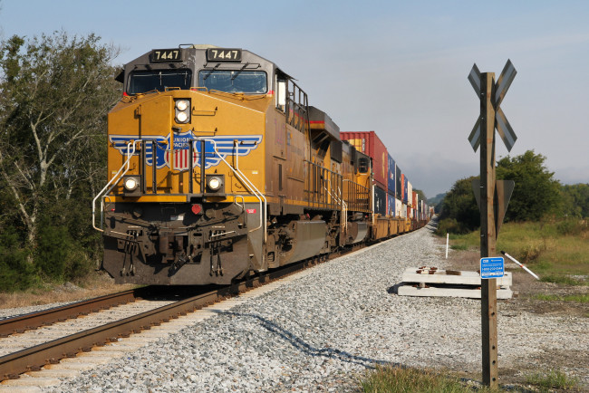 Обои картинки фото техника, поезда, состав, локомотив, рельсы, дорога, железная