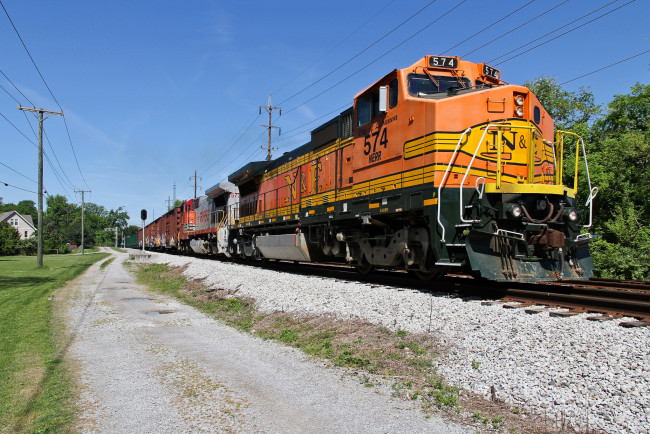 Обои картинки фото техника, поезда, состав, локомотив, рельсы, дорога, железная