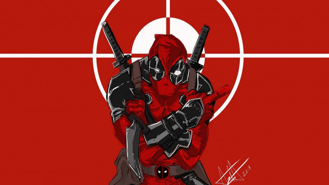 Обои картинки фото рисованное, комиксы, marvel, дэдпул, deadpool
