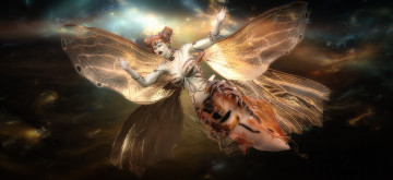 Картинка 3д+графика существа+ creatures фон взгляд девушка