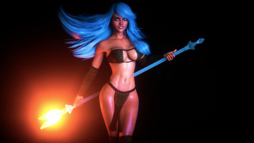 Картинка 3д+графика фантазия+ fantasy фон взгляд девушка