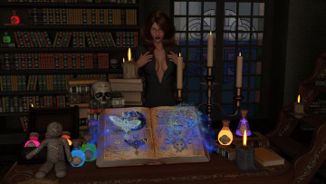 Картинка 3д+графика фантазия+ fantasy фон взгляд девушка