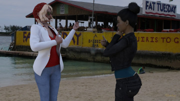 Картинка 3д+графика люди+ people фон взгляд девушка