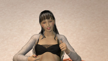 обоя 3д графика, люди , people, фон, взгляд, девушка