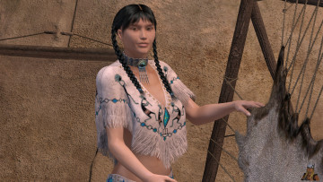 Картинка 3д+графика люди+ people фон взгляд девушка