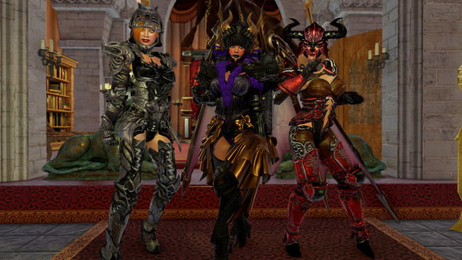 Обои картинки фото 3д графика, фантазия , fantasy, фон, взгляд, девушки