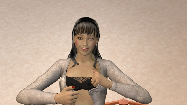 Обои картинки фото 3д графика, люди , people, фон, взгляд, девушка