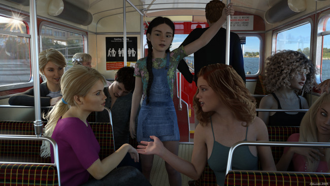 Обои картинки фото 3д графика, люди , people, фон, взгляд, девушки