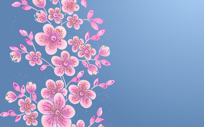 Обои картинки фото векторная графика, цветы , flowers, фон, цветы
