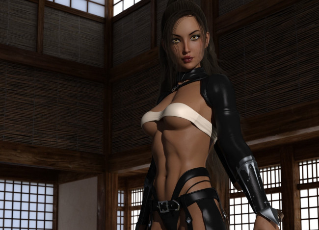 Обои картинки фото 3д графика, фантазия , fantasy, фон, взгляд, девушка