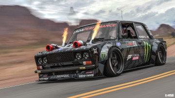 Картинка автомобили виртуальный+тюнинг vaz 2106 hoonicorn турбо пушка