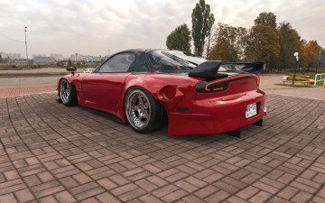 Картинка mazda+rx7+red+lady автомобили виртуальный+тюнинг mazda rx7 red lady