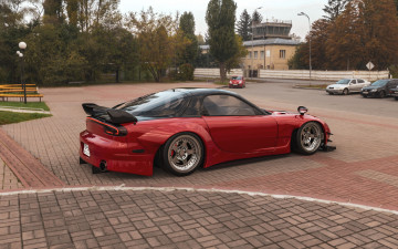 Картинка mazda+rx7+red+lady автомобили виртуальный+тюнинг mazda rx7 red lady