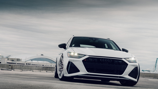 Обои картинки фото автомобили, audi, clouds, rs6, vag, full, matrix, led