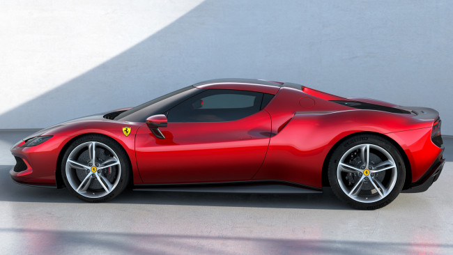 Обои картинки фото ferrari 296 gtb 2022, автомобили, ferrari, 296, gtb, 2022