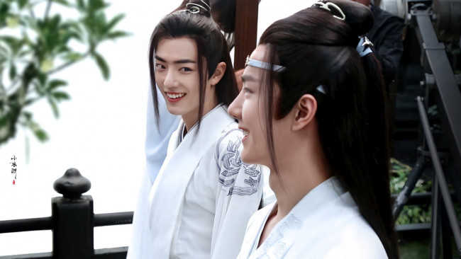 Обои картинки фото разное, знаменитости, ван, ибо, сяо, чжан, съемки, костюмы