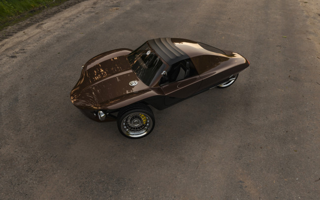 Обои картинки фото автомобили, виртуальный тюнинг, velorex, чудный, и, прикольный, трёхколёсный, автомобиль