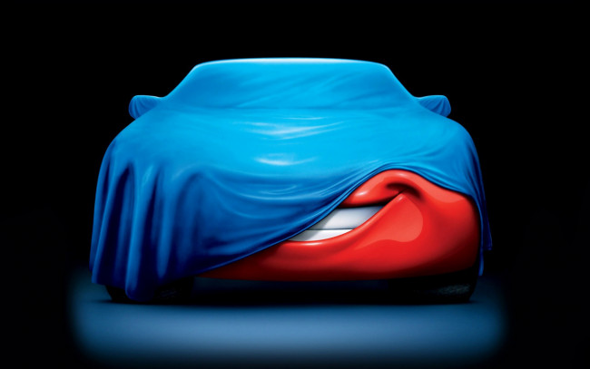 Обои картинки фото мультфильмы, cars, машина, улыбка, тент
