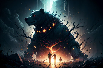 Картинка фэнтези существа нейросети графика нейроарт ai art нейронные сети рисунки нейро искусство