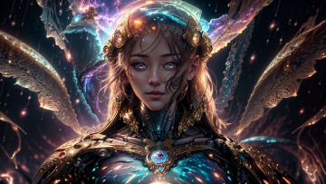 Картинка фэнтези роботы +киборги +механизмы нейросети графика нейроарт ai art нейронные сети рисунки нейро искусство