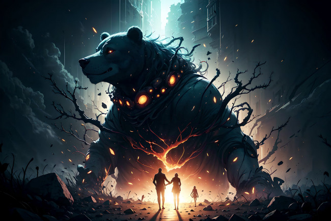 Обои картинки фото фэнтези, существа, нейросети, графика, нейроарт, ai, art, нейронные, сети, рисунки, нейро, искусство