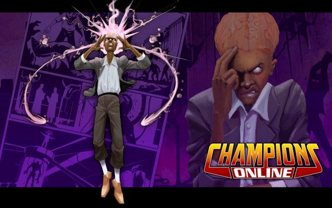 Обои картинки фото видео игры, champions online, парень, мозгг, мутант