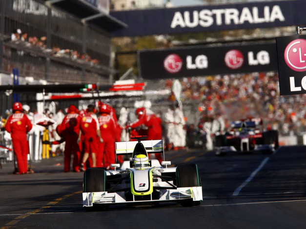 Обои картинки фото f1, australia, 2009, спорт, формула