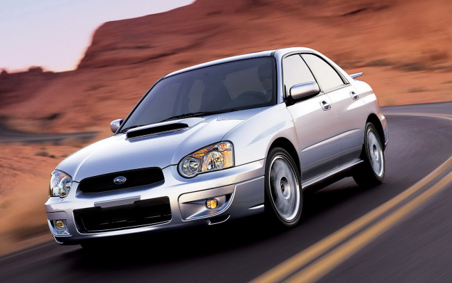 Обои картинки фото subaru, impreza, wrx, old, автомобили
