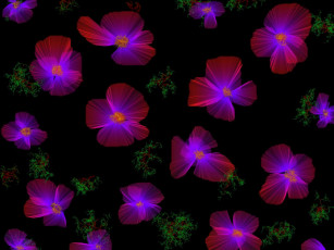 Картинка 3д графика flowers цветы