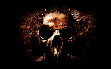 Картинка 3д графика horror ужас череп